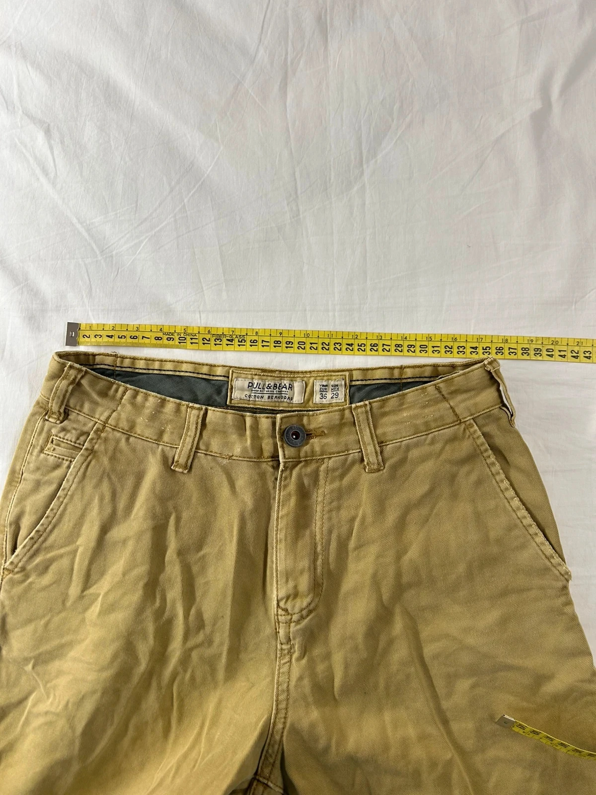 Short em jeans bege mostarda Pull &Bear – photo 3
